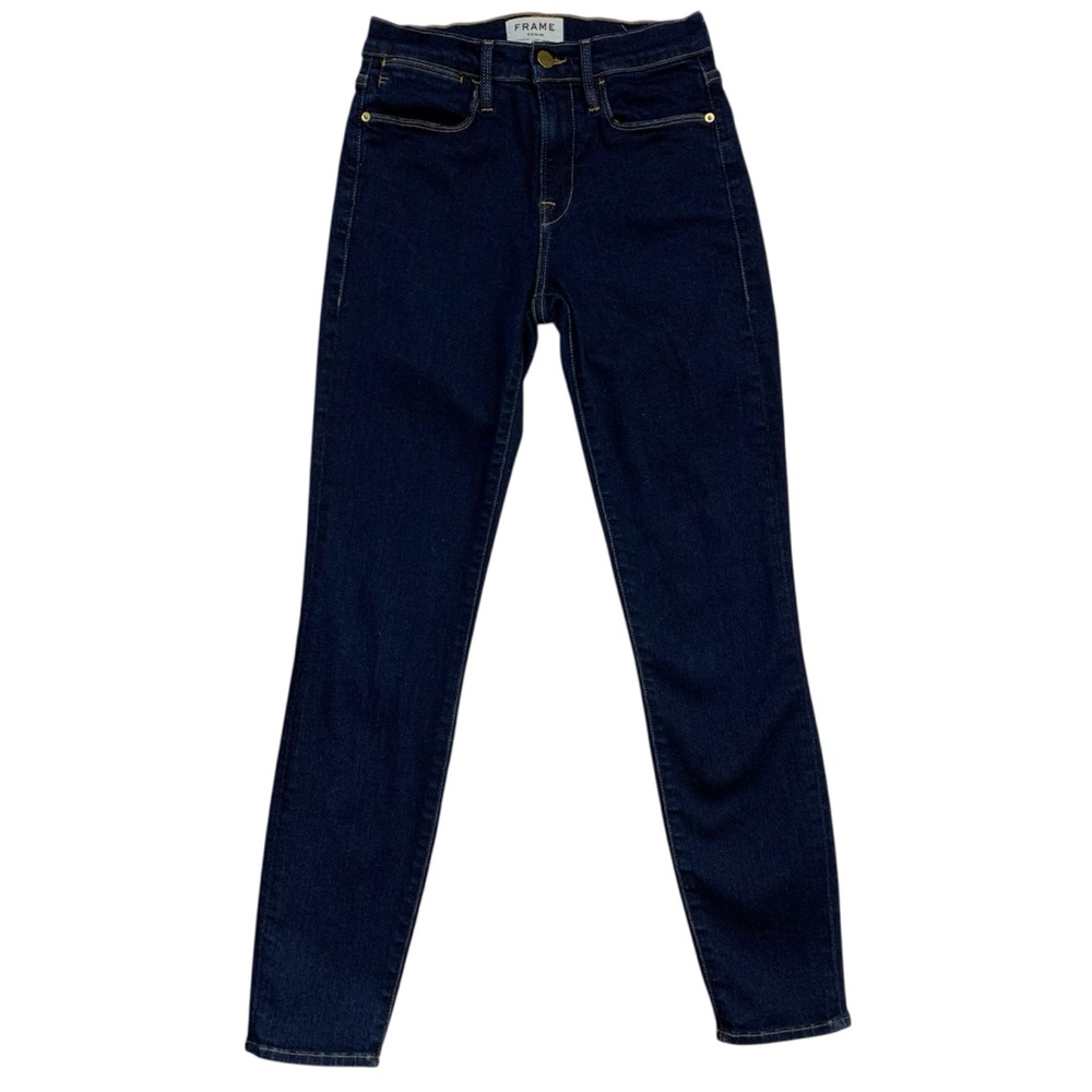 FRAME Denim Le High Skinny Crop Stretch Jeans Size 24 - Picture 3 of 10